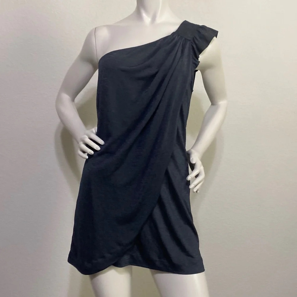Marc by Marc Jacobs One-Shoulder Black Mini Dress